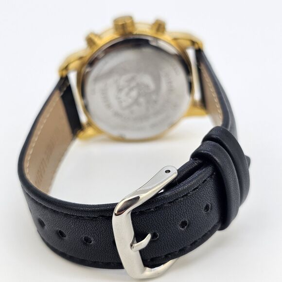 DIESEL Women Watch 40MM Black Dial New Black Leather Bands Up to 7.5\